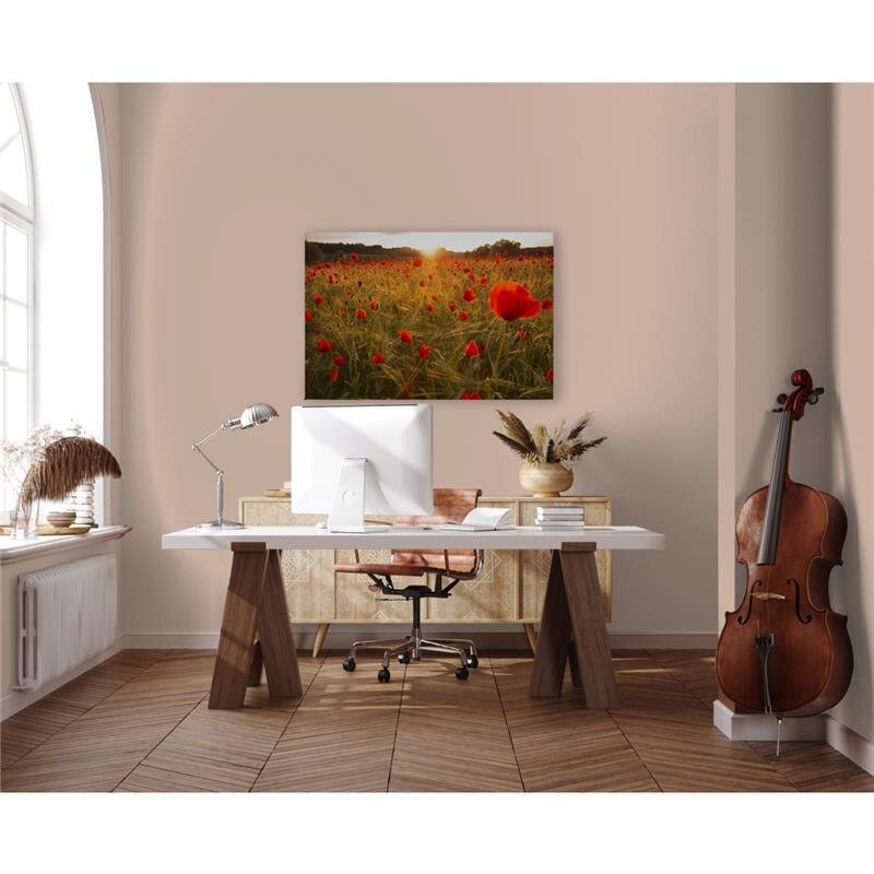 A.S. Création Leinwandbild Blumenfeldrot