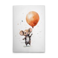 A.S. Cr&eacute;ation Leinwandbild Cute Mouse Orange