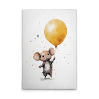 A.S. Cr&eacute;ation Leinwandbild Cute Mouse Yellow