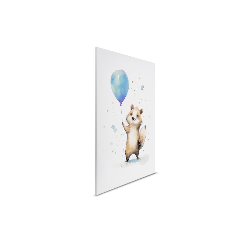 A.S. Création Leinwandbild Cute Raccoon Blue