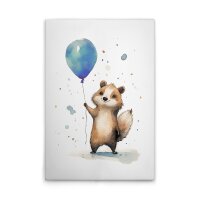 A.S. Cr&eacute;ation Leinwandbild Cute Raccoon Blue