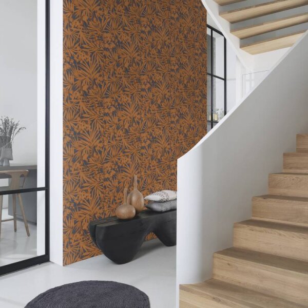 Tapete Blau, Braun Rasch Vliestapete (330335)