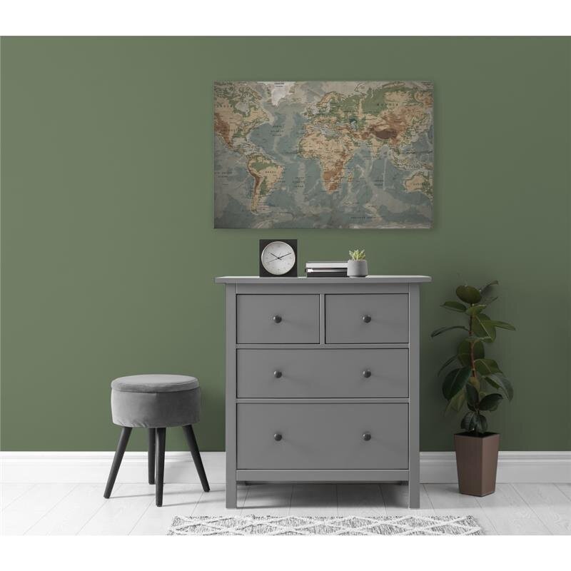 A.S. Création Leinwandbild Weltkarte