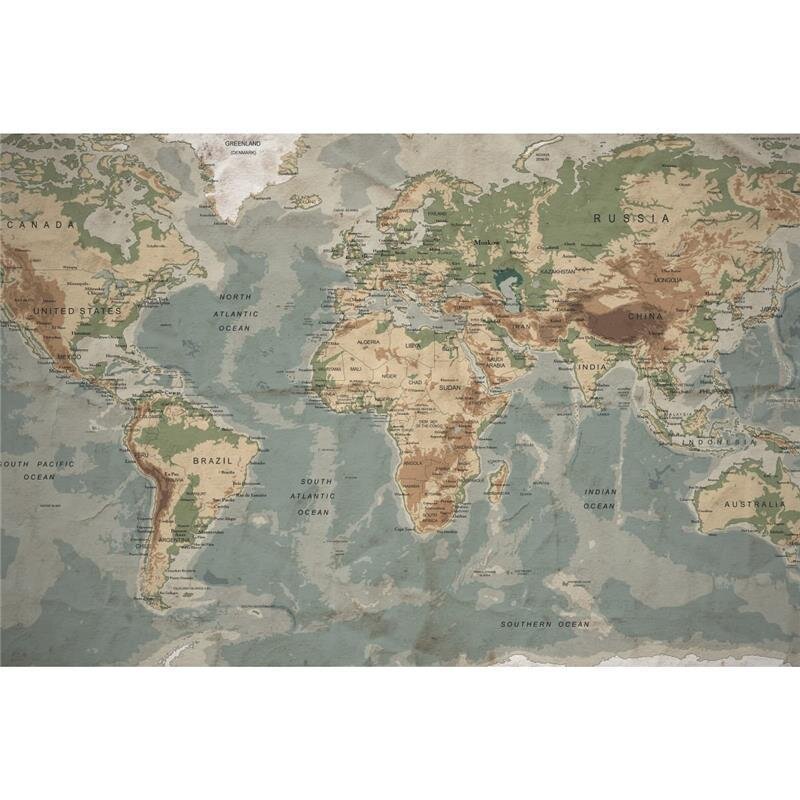 A.S. Création Leinwandbild Weltkarte