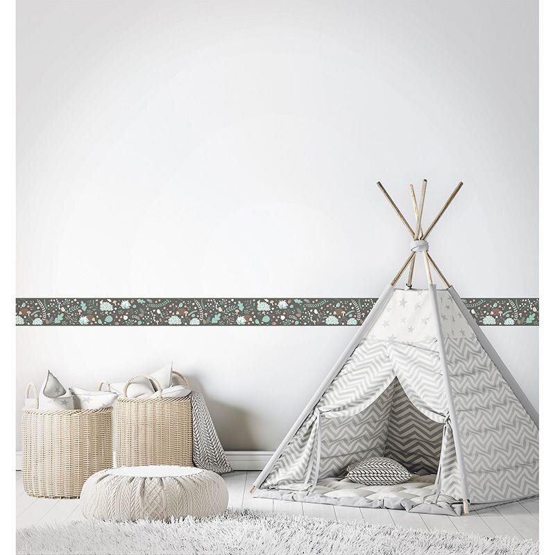 Bordüre Grün, Schwarz, Anthrazit Marburg Vlies (45871)