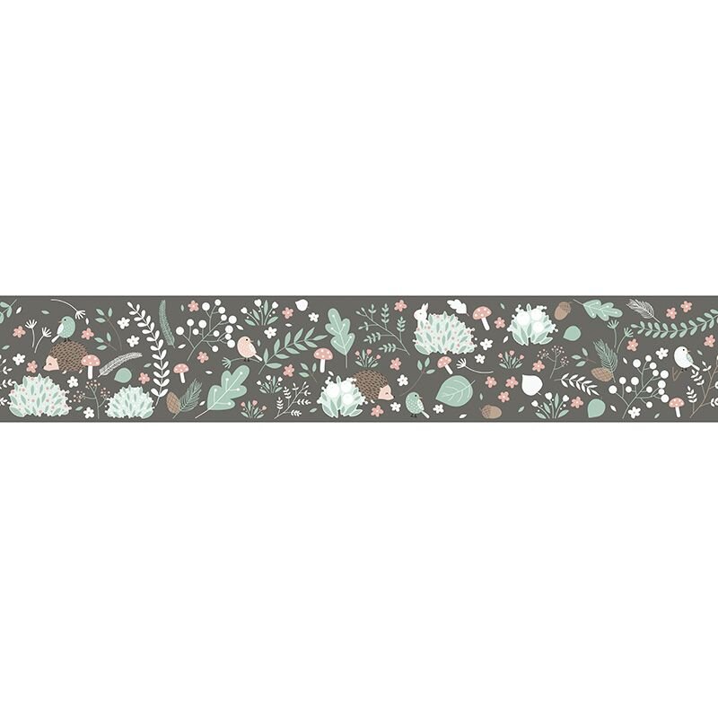 Bordüre Grün, Schwarz, Anthrazit Marburg Vlies (45871)