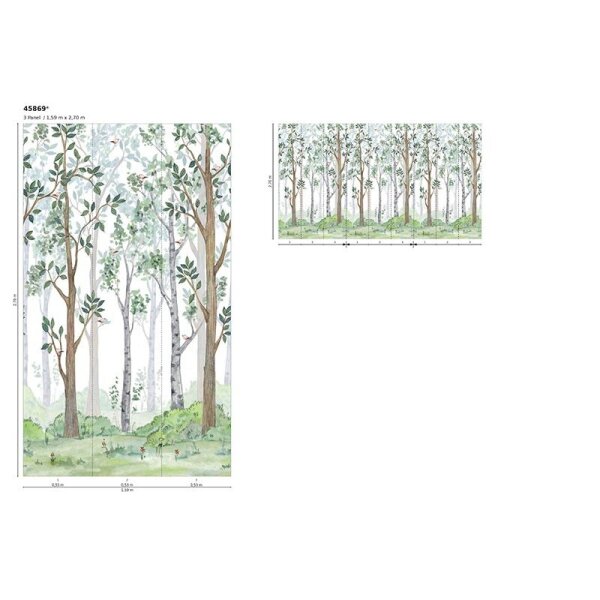 Digitaldruck-Tapete Braun, Grün Marburg (45869)