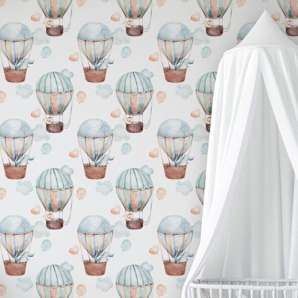 Tapete Blau, Braun Marburg Vliestapete (45865)