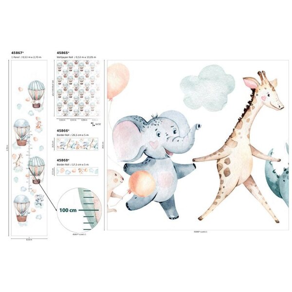 Tapete Blau, Braun Marburg Vliestapete (45865)