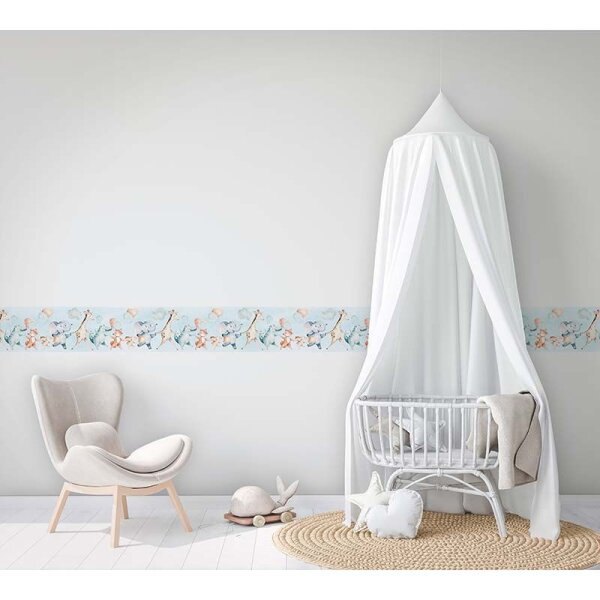 Bordüre Blau, Bunt Marburg Vlies (45864)