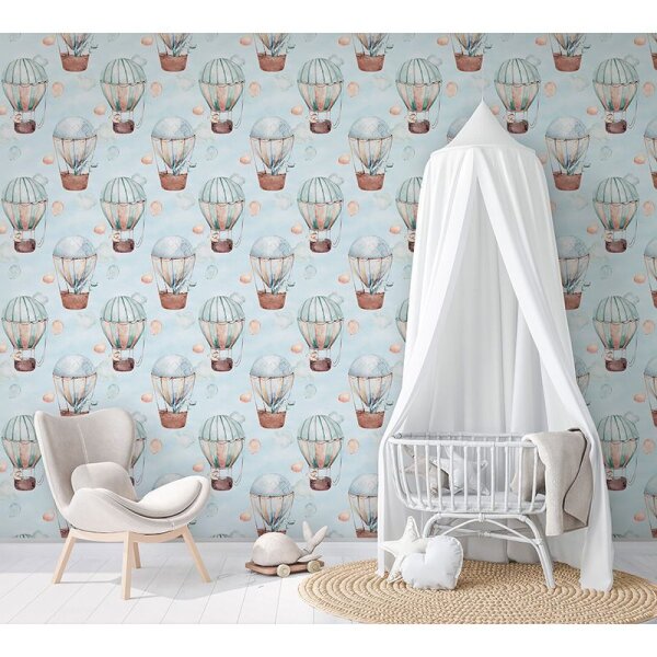 Tapete Blau, Braun Marburg Vliestapete (45863)