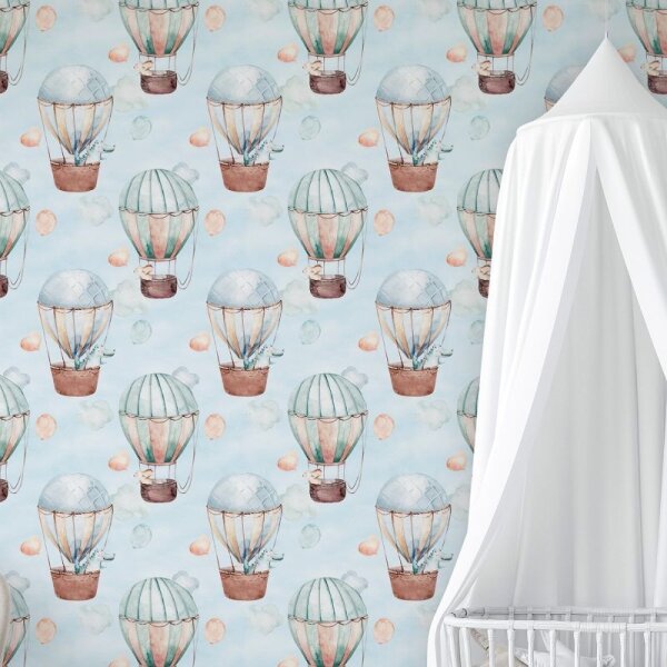 Tapete Blau, Braun Marburg Vliestapete (45863)