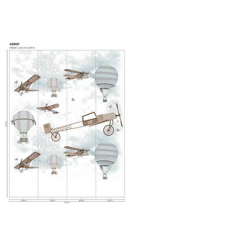 Digitaldruck-Tapete Braun, Grau, Silber Marburg (45859)