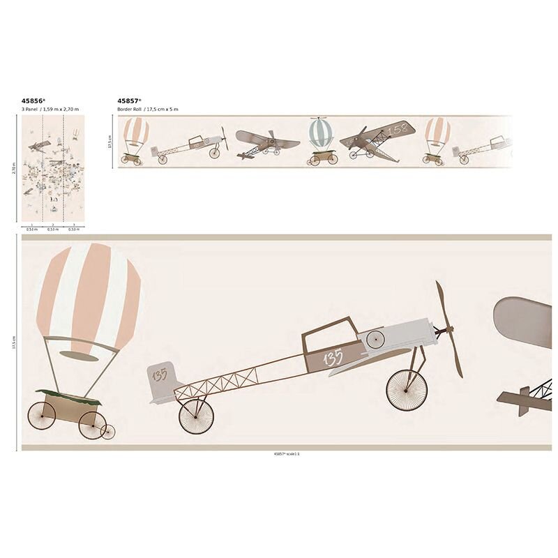 Bordüre Beige, Creme, Braun Marburg Vlies (45857)