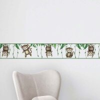 Bord&uuml;re Braun, Gr&uuml;n Marburg Vlies (45854)