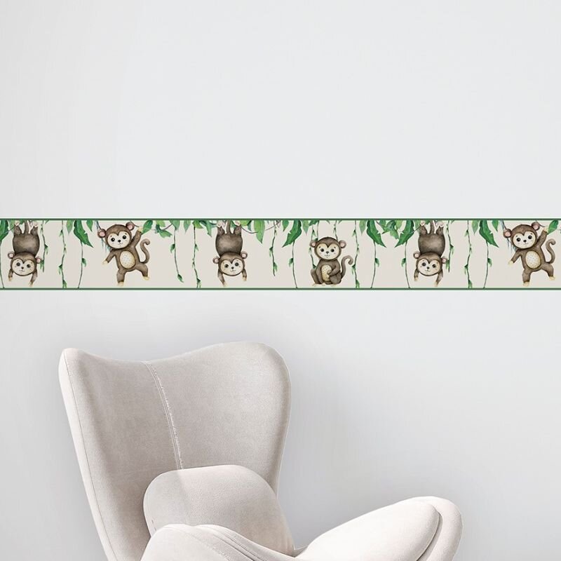 Bordüre Beige, Creme, Braun, Grün Marburg Vlies (45853)