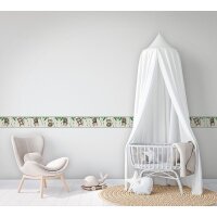 Bord&uuml;re Beige, Creme, Braun, Gr&uuml;n Marburg Vlies...