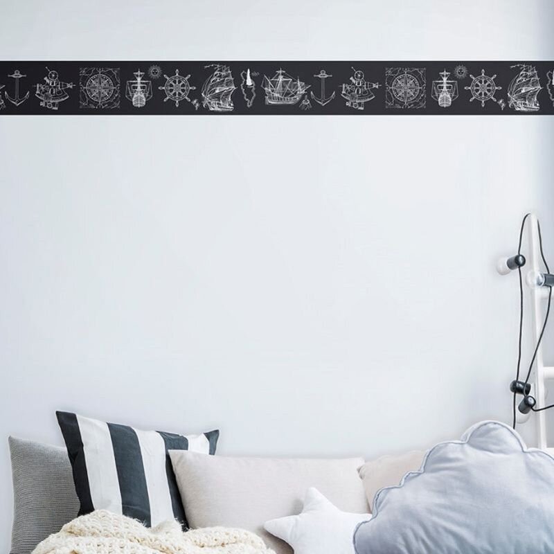 Bordüre Schwarz-Weiß Marburg Vlies (45843)