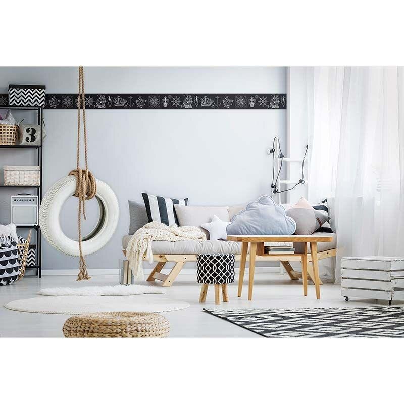 Bordüre Schwarz-Weiß Marburg Vlies (45843)