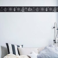 Bord&uuml;re Schwarz-Wei&szlig; Marburg Vlies (45843)