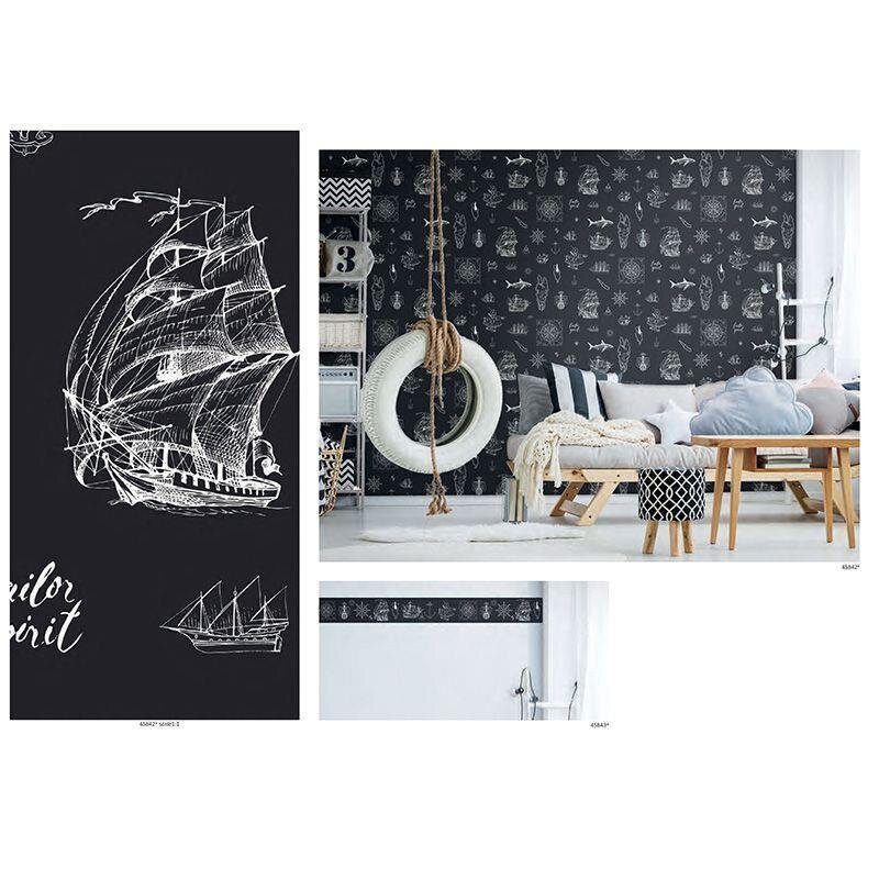 Tapete Schwarz-Weiß Marburg Vliestapete (45842)