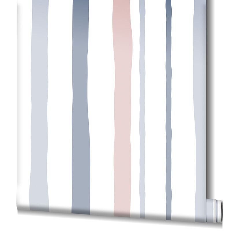 Tapete Blau, Greige, Rosa, Rose Marburg Vliestapete (45833)