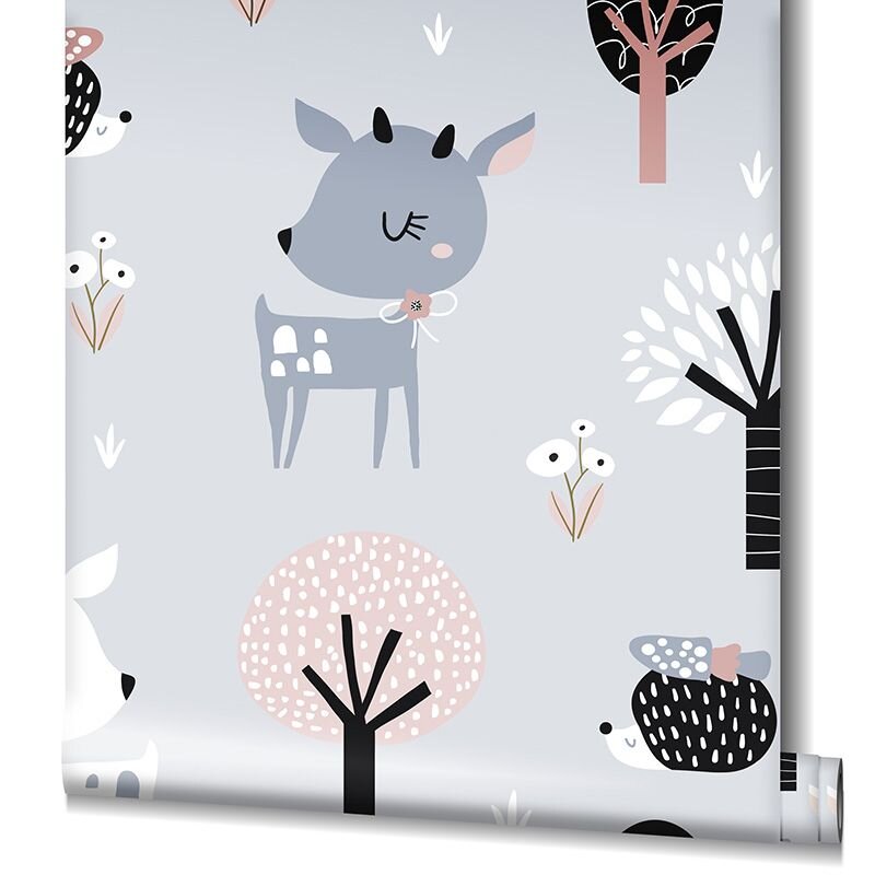 Tapete Grau, Silber, Rosa, Rose Marburg Vliestapete (45831)