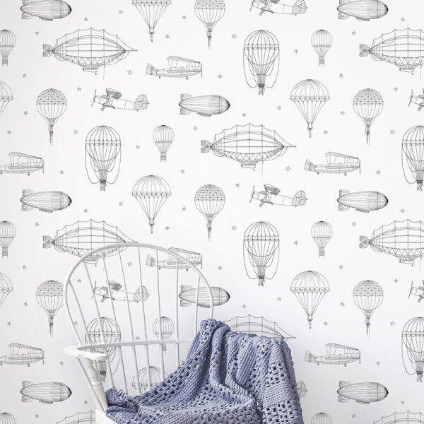 Tapete Schwarz-Weiß Marburg Vliestapete (45827)