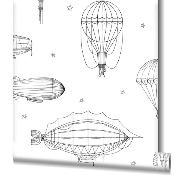 Tapete Schwarz-Weiß Marburg Vliestapete (45827)