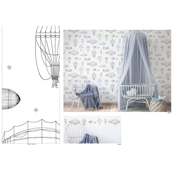 Tapete Schwarz-Weiß Marburg Vliestapete (45827)