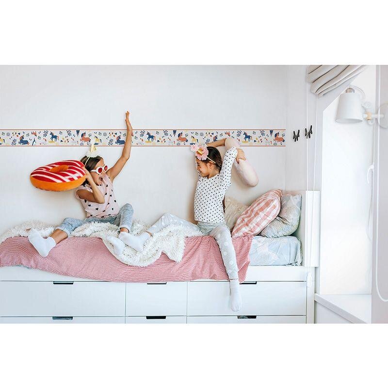 Bordüre Blau, Braun, Greige Marburg Vlies (45822)