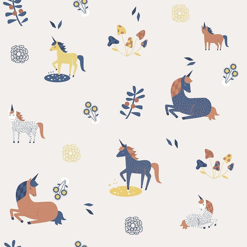 Tapete Blau, Braun, Greige Marburg Vliestapete (45821)