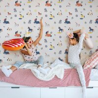 Tapete Blau, Braun, Greige Marburg Vliestapete (45821)