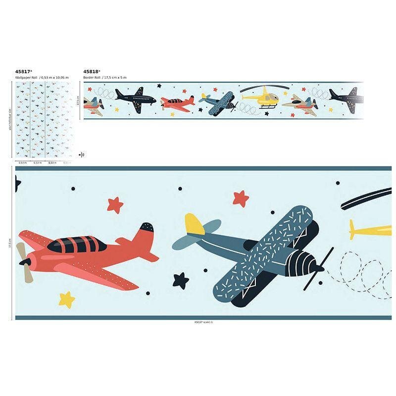 Bordüre Blau Marburg Vlies (45818)