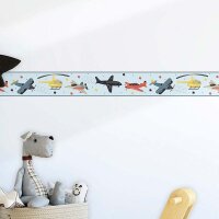 Bord&uuml;re Blau Marburg Vlies (45818)