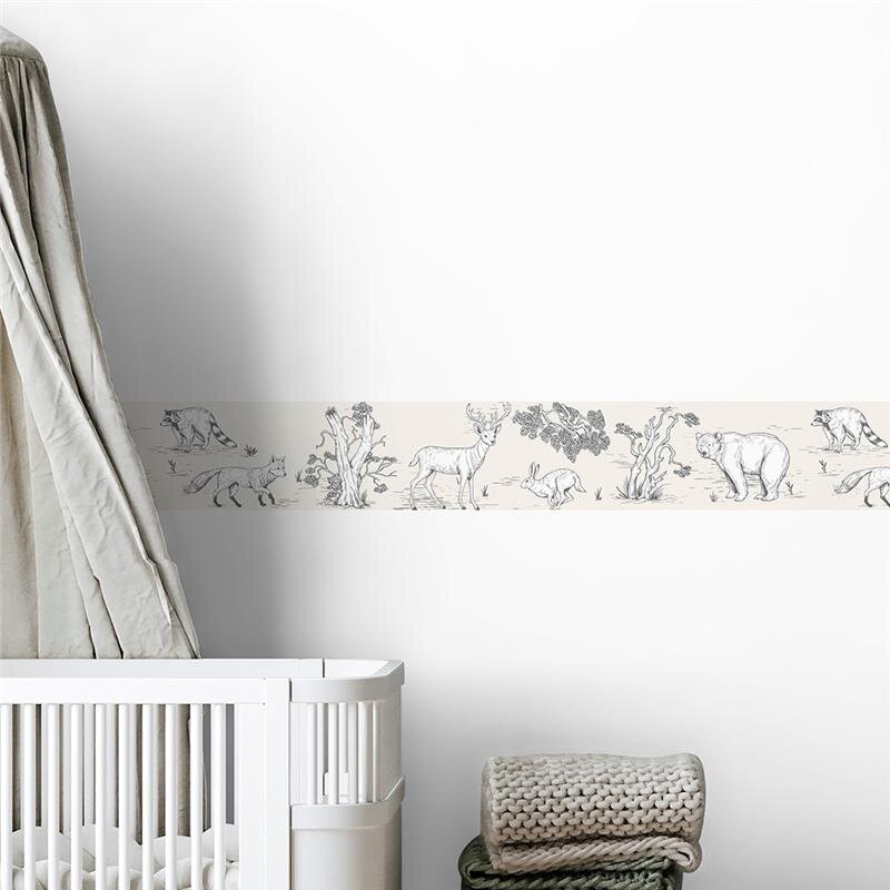 Bordüre Beige, Creme, Grau, Silber Marburg Vlies (45810)