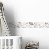 Bord&uuml;re Beige, Creme, Grau, Silber Marburg Vlies...