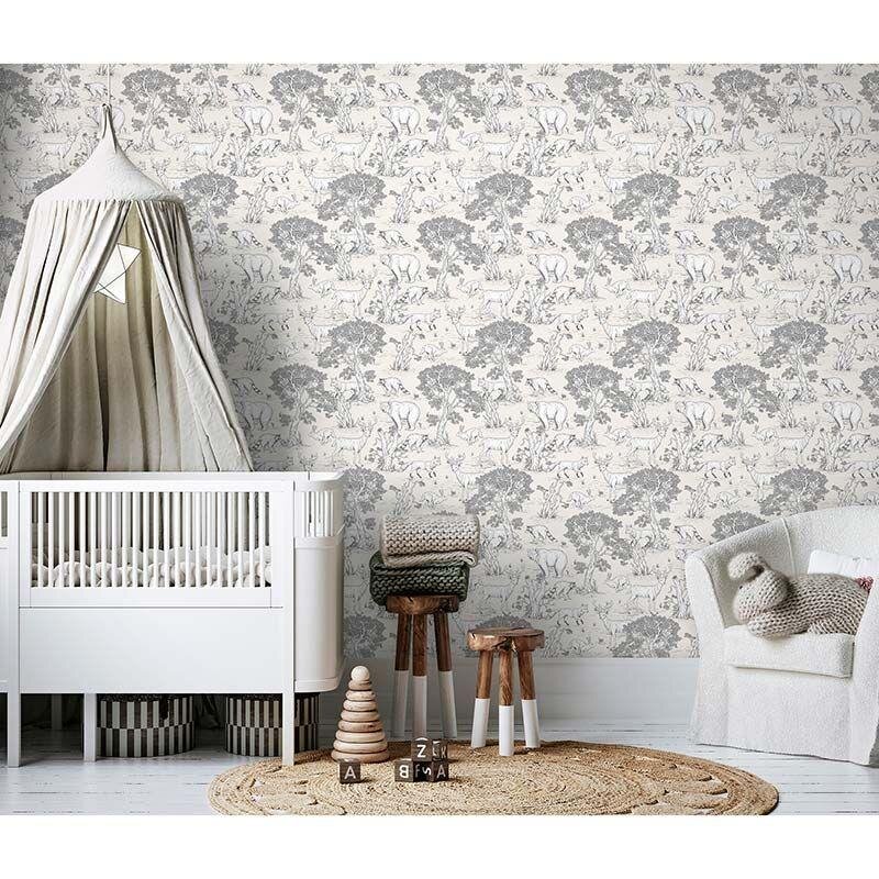 Tapete Beige, Creme, Grau, Silber Marburg Vliestapete (45809)