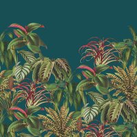 Tapete Blau, Gr&uuml;n, Petrol BARBARA...