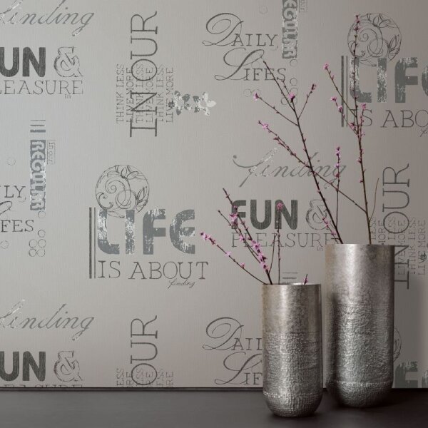 Tapete Grau, Silber SALE Marburg Vliestapete (58402)