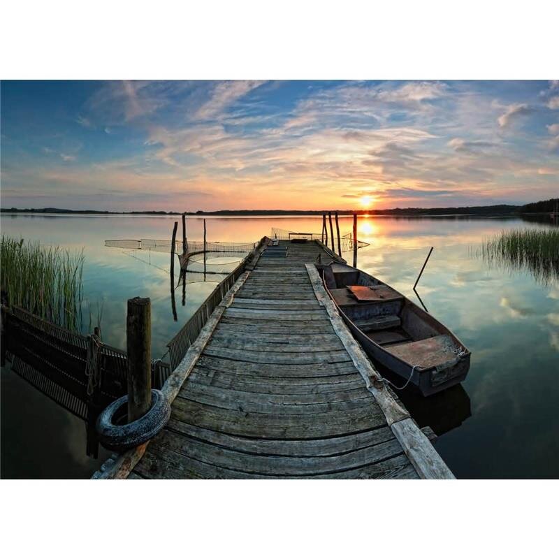 A.S. Création Leinwandbild Sunset Lake Größe 70cm x 50cm