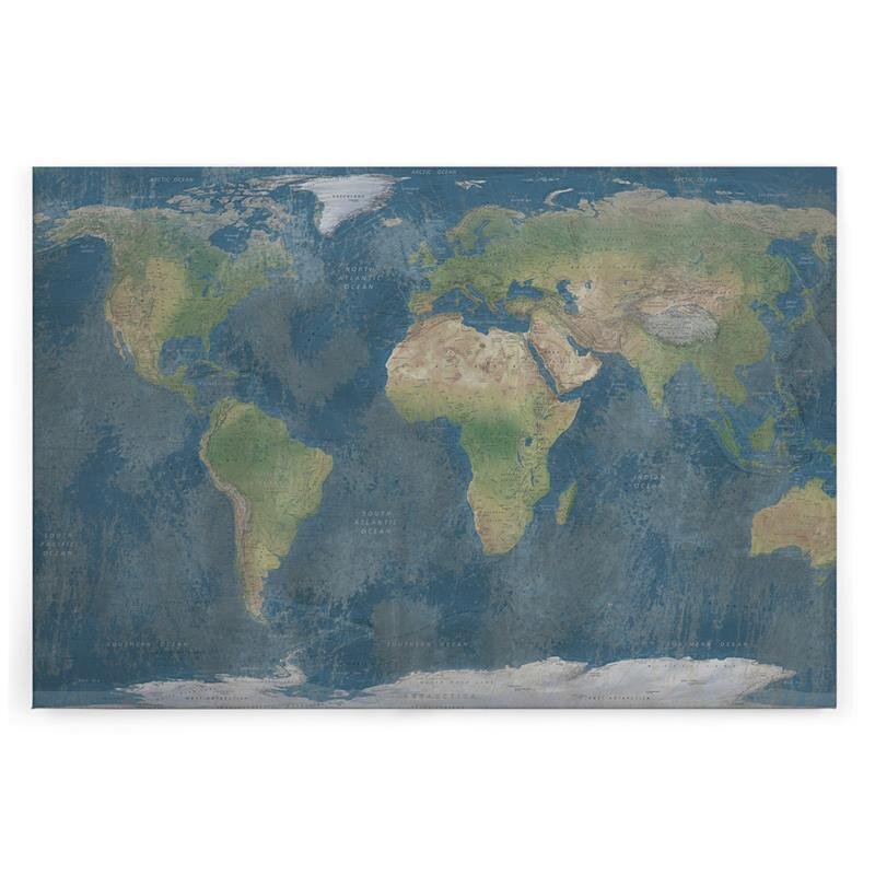 A.S. Création Leinwandbild Weltkarte 2