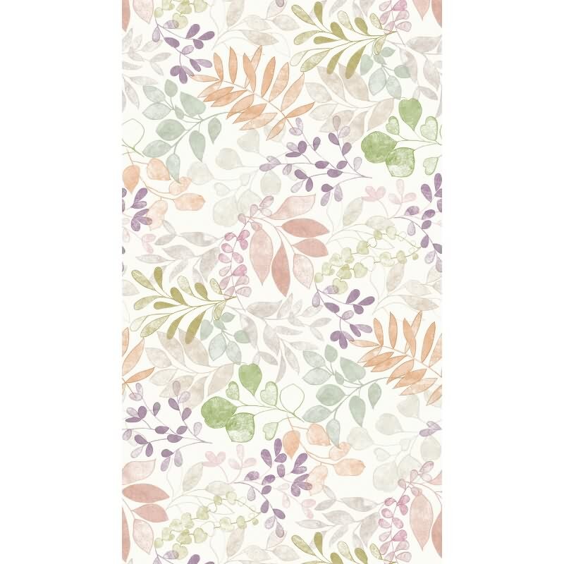 Botanische Foto Tapete Beige Grün Rosé-Violett – Vliestapete mit Blättermotiv Aquarelloptik AS-Creation (396931)