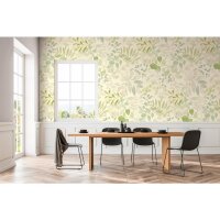 Botanische Fototapete Beige Grün – Vlies...