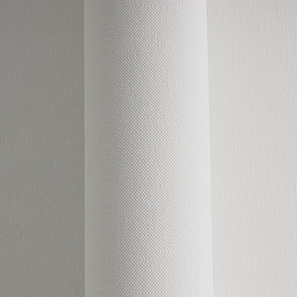 Uni Tapete mit Leinen Struktur Cremeweiß – Einfarbige Vlies Tapete in Stoffoptik AS-Creation (298270)