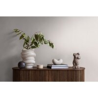 Unitapete mit Leinenstruktur Ros&eacute;-Grau &ndash;...