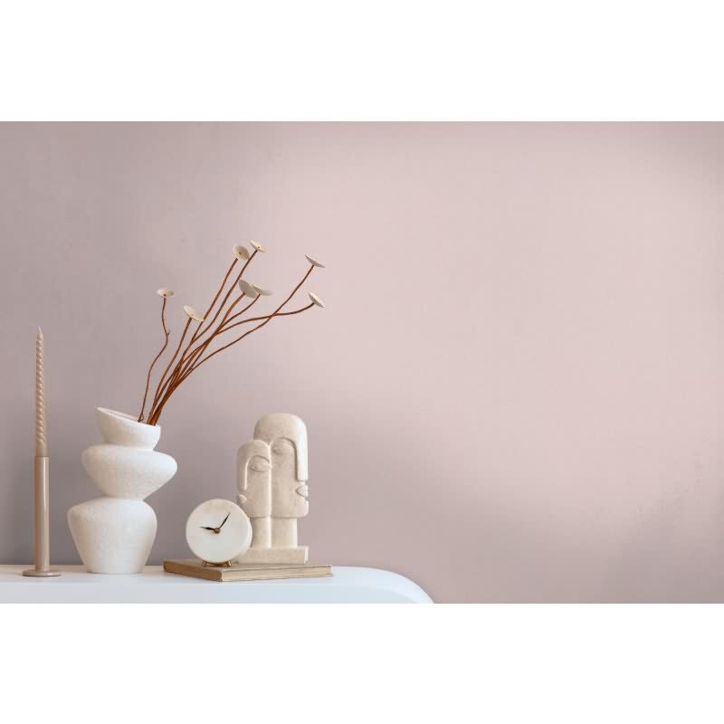 Unitapete mit Leinenstruktur Rosé – Einfarbige Vliestapete in Stoffoptik AS-Creation (363795)