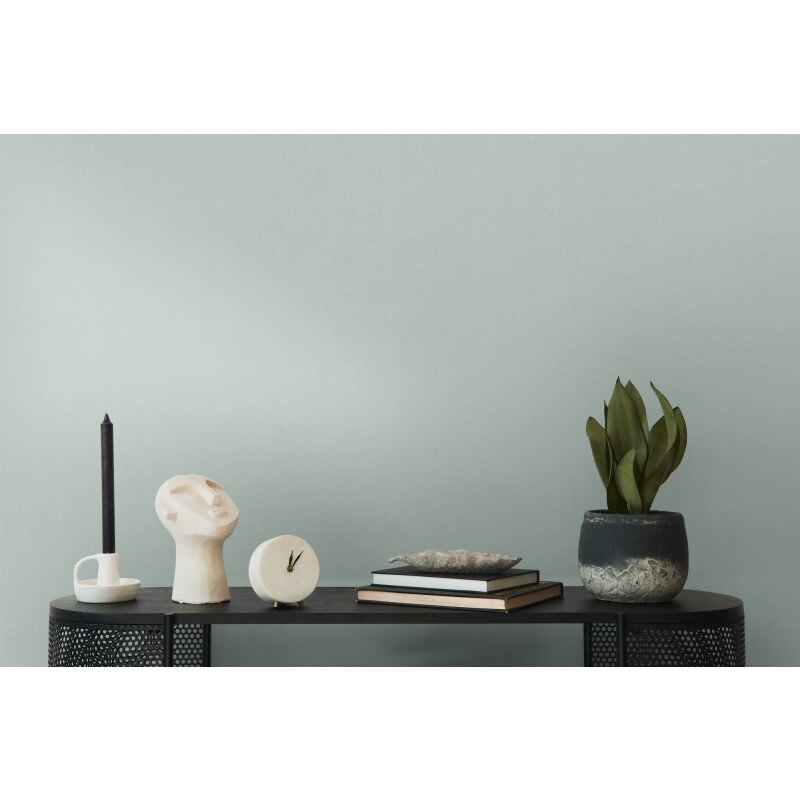 Uni Tapete mit Leinen Struktur Mintgrün – Einfarbige Vlies Tapete in Stoffoptik AS-Creation (363797)