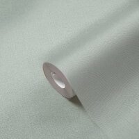 Uni Tapete mit Leinen Struktur Mintgr&uuml;n &ndash;...