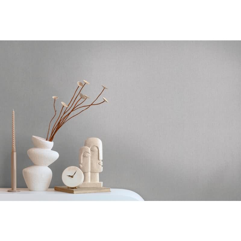 Unitapete mit Leinenstruktur Beige-Creme – Einfarbige Vliestapete in Stoffoptik AS-Creation (363798)